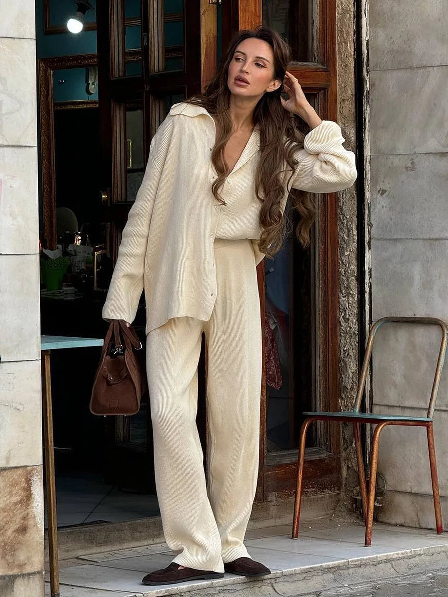 Tailored Knit Two-Piece Set