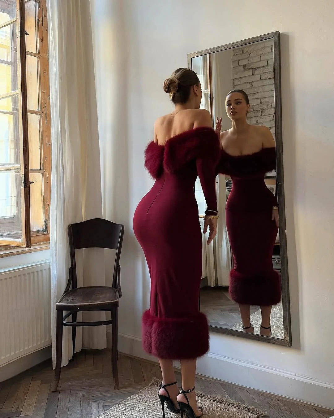 Cut-Out Sheath Mini Dress